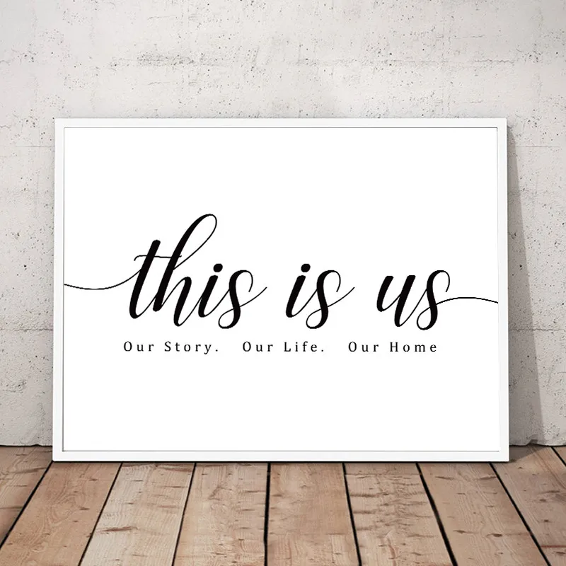 

Our Story Our Life Our Home Black and White Wall Art Canvas Paintings Print Poster Pictures for Bedroom Modern Home Decor CH107