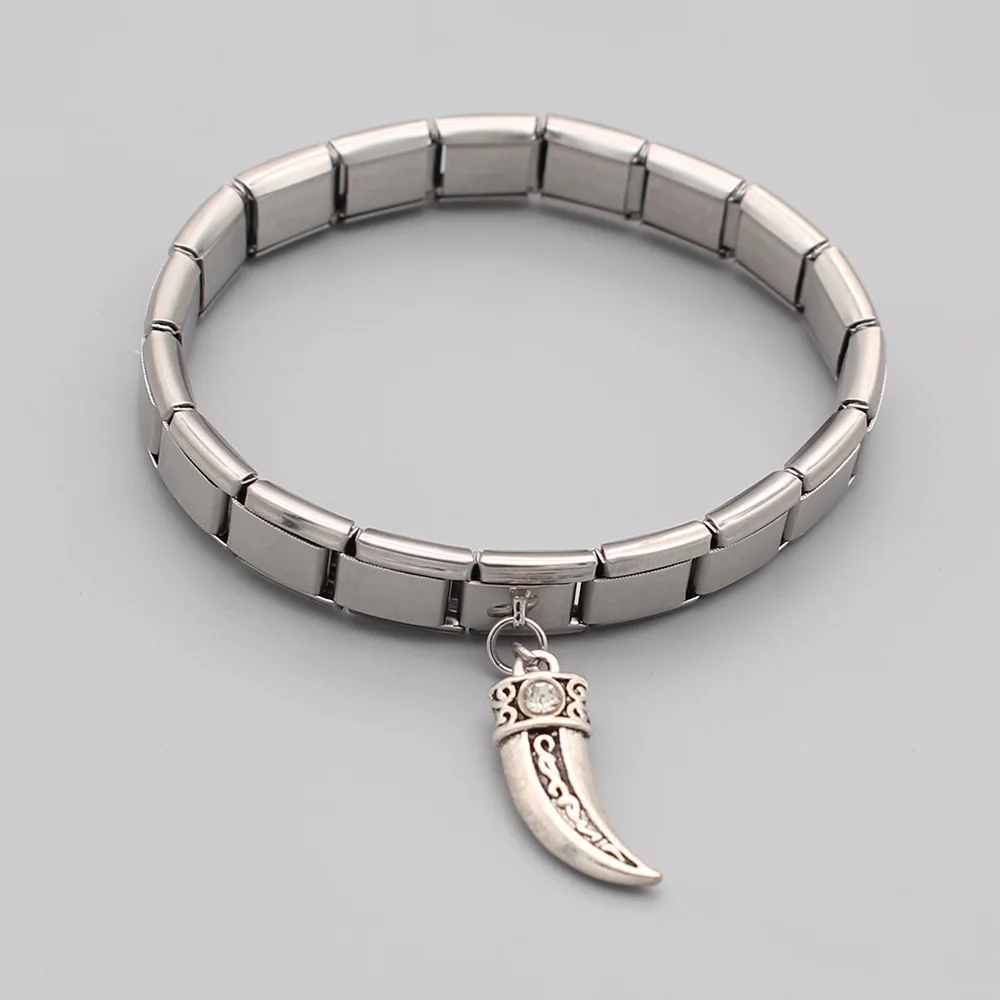 Женский браслет из нержавеющей стали Hapiship оригинальный 9 мм с мачете и фианитом