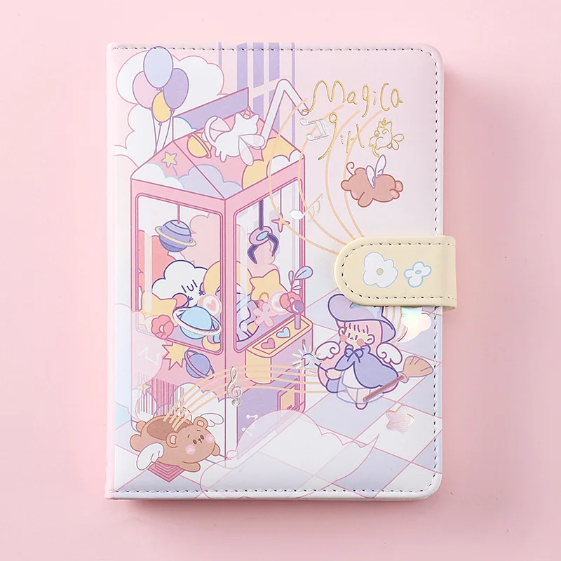 

Multipurpose Cute Pattern PU Leather Cover Journal Diary Notebook Notepad with Multi Style Paper Suitable for School Office Gift