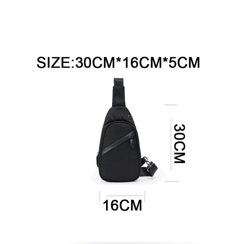 

Black Nylon Crossbody Bag Korean Style Shoulderbag Leisure Large Capacity Messenger Bags High Quality Travel Pack Casual