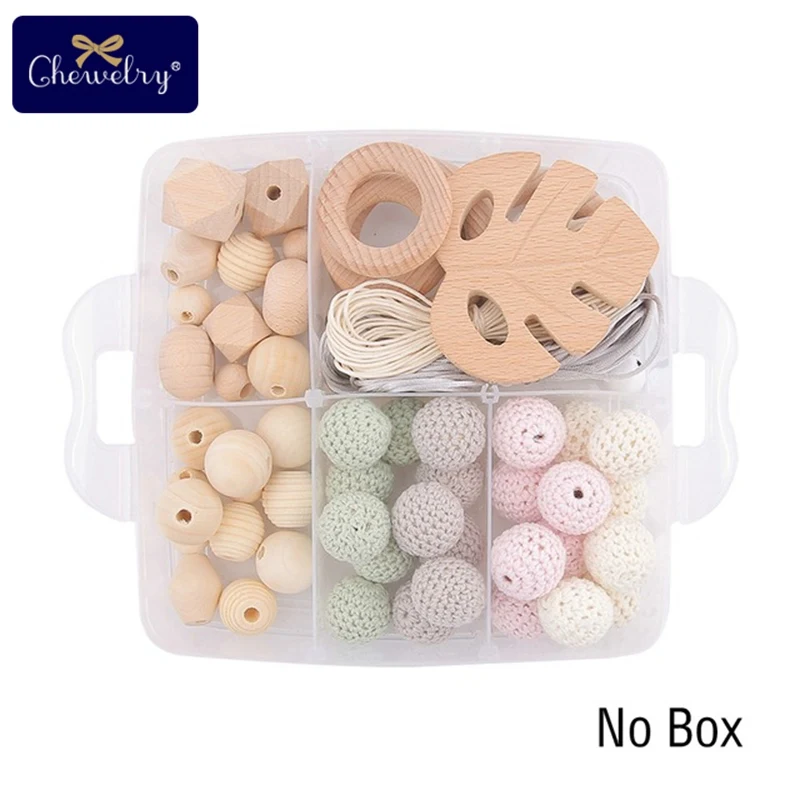 Candy Leaf Set-1 1 набор, детский деревянный прорезыватель, бук, соска, цепь, подвеска, вязание крючком, бисер, сделай сам, браслеты для кормления, деревянное кольцо, BPA бесплатно, детские игрушки для прорезывания зубов - Цвет: Candy Leaf Set-1