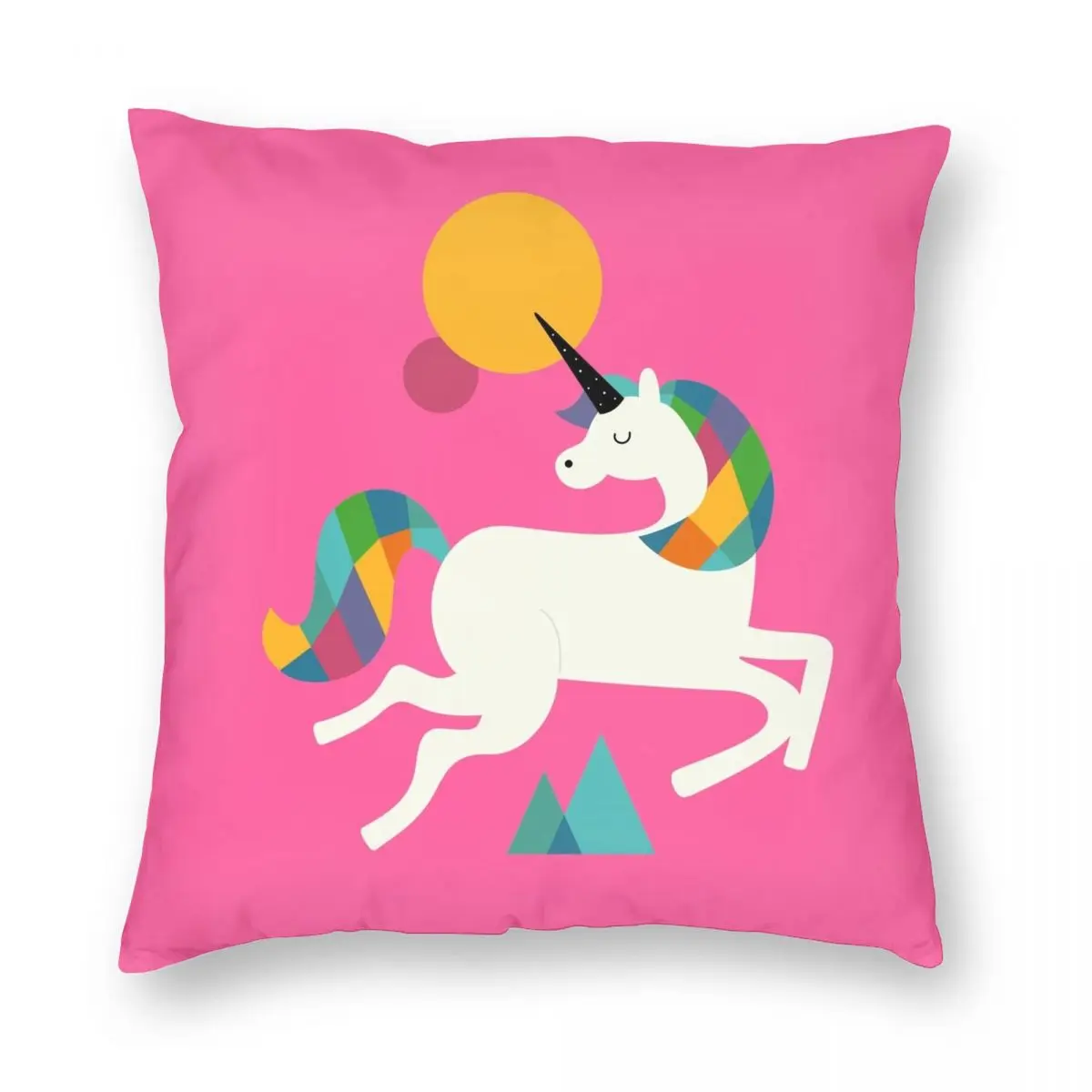 

To Be A Unicorn Square Pillowcase Polyester Linen Velvet Creative Zip Decor Pillow Case Sofa Seater Cushion Cover 18"