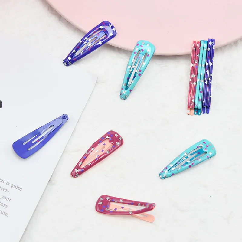 Милые заколки для волос с принтом звезды модные аксессуары бутиковая заколка