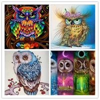 square round diamond painting diy handmade creative owl full of diamonds cross stitch diy custom decorative paintings
