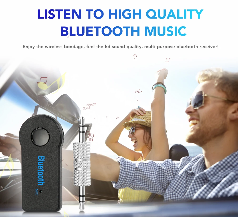Bluetooth AUX аудио 3 5 мм разъем музыкальный Bluetooth-приемник автомобильный комплект для