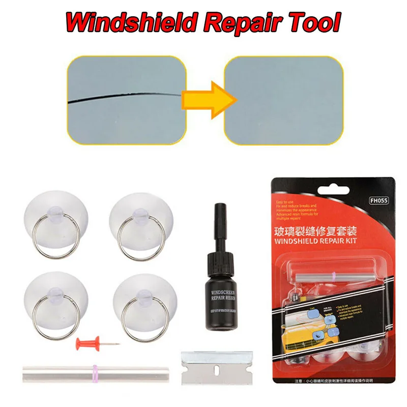 Набор для ремонта трещихся стекол наборы лобового стекла инструменты