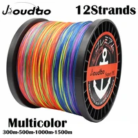 12 strands 300m500m1000m1500m super strong pe braided fish line 40lb 205lb multicolor saltwater fishing weave braid wire