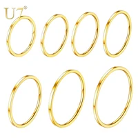 u7 7 pcs knuckle ring set for women girls vintage hollow adjustable boho style stackable rings set statement jewelry r1022