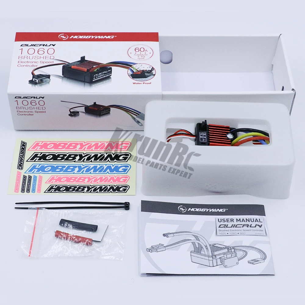 1 шт. HobbyWing QuicRun 1060 60A матовый электронный регулятор скорости ESC для 1:10 RC автомобиля водонепроницаемый