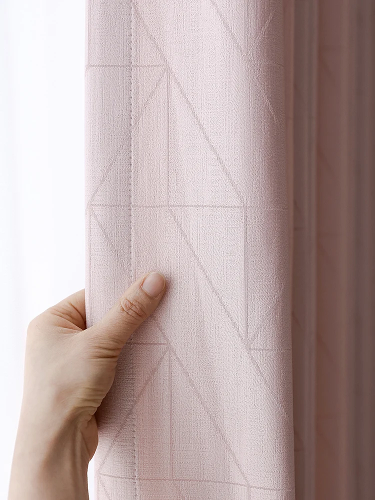 

2022 new Nordic light luxury girl shading simulation silk high-precision curtains for living room bedroom shading curtains