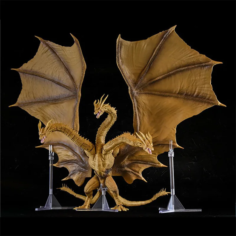 S. Monsterarts King Ghidrah ПВХ фигурка Подвижная кукла фигурки из фильма модель игрушки для