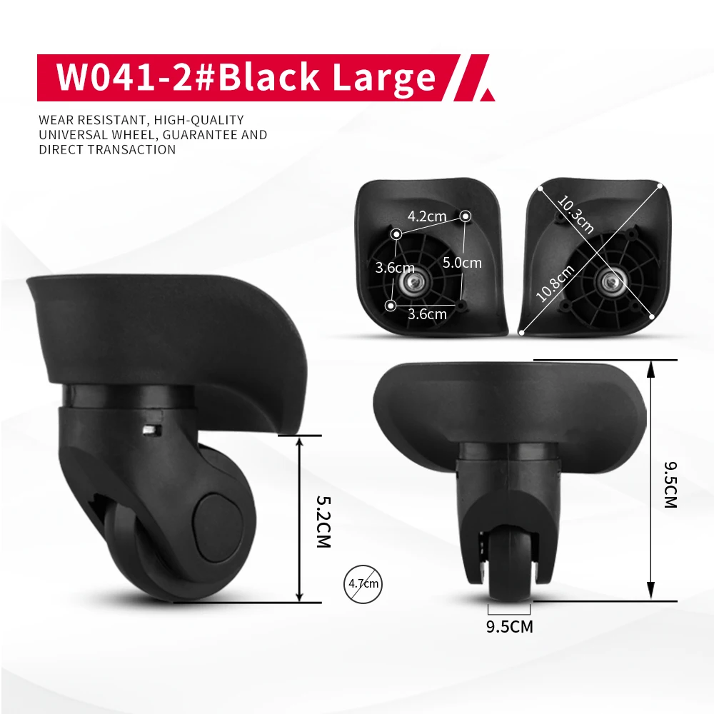 Rubber Swivel Wheels Compatible with Midoa 79b  360 Degree Rotation Suitcase Replacement Casters Multifunction Luggage Case