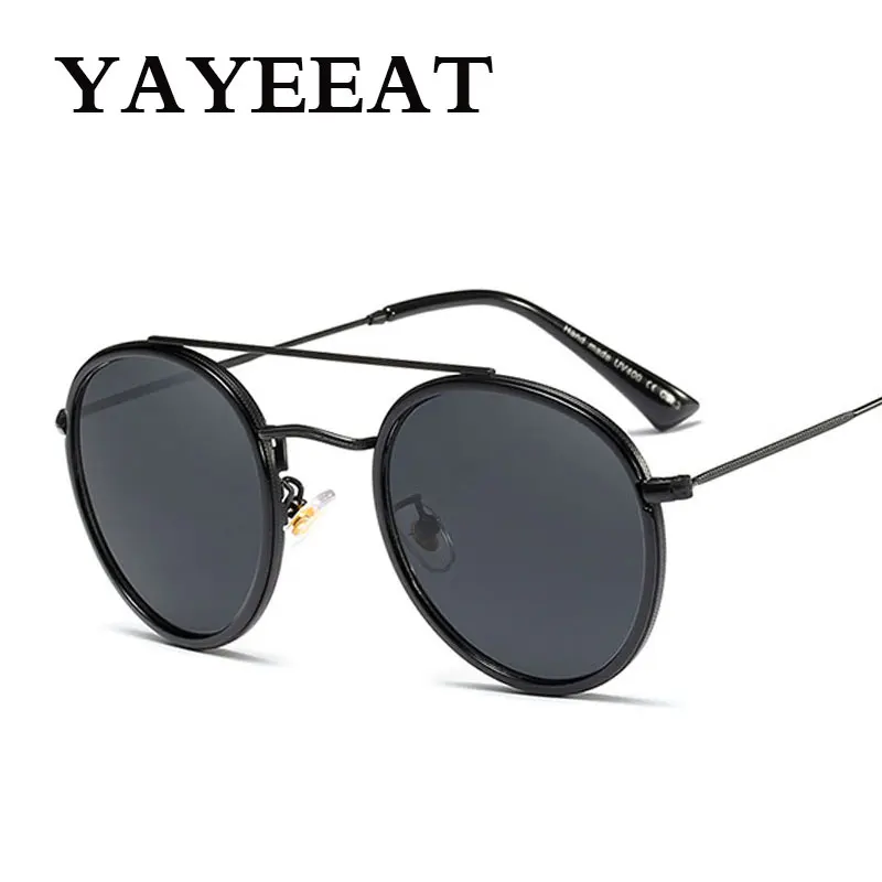 Круглые Солнцезащитные очки в ретро стиле с двойным мостом модные женские и