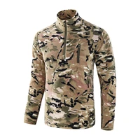 warm fleece tactical jacket windproof men pullover tops autumn winter military training hiking hunting long sleeves t shirt