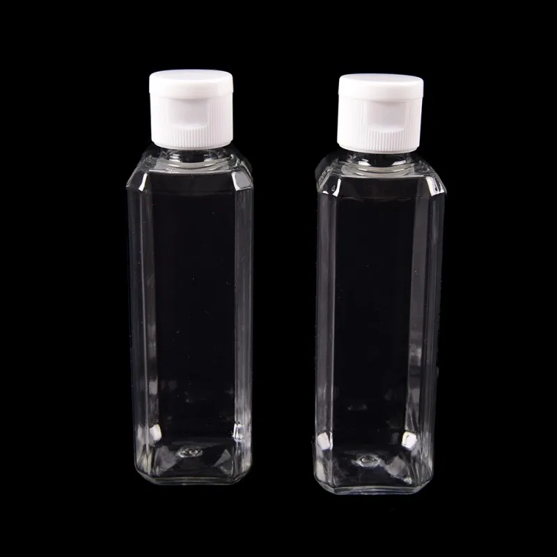 Flip Cap Refillable Bottle Transparent Small Simple Empty Bottles Container Makeup Liquid Cosmetic Jar | Красота и здоровье