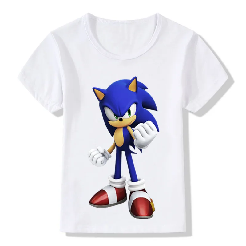

2021 hot sale Children The Hedgehog Boys Girls Tops Tees Cartoon Design Funny T-Shirts Kids Summer Casual Clothes For Toddler