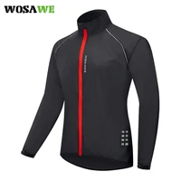 wosawe mens cycling jacket water repellent mtb bike windbreaker breathable reflective lightweight jacket summer