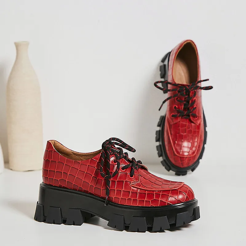 

ASUMER 2020 spring autumn genuine leather shoes women pumps round toe lace up single shoes simple fashion casual shoes woman