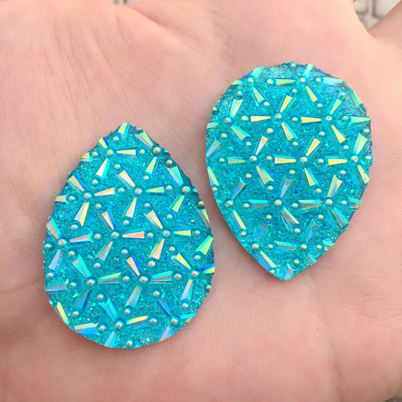 Стразы из каплевидной смолы с плоской задней поверхностью 30*40 мм украшения