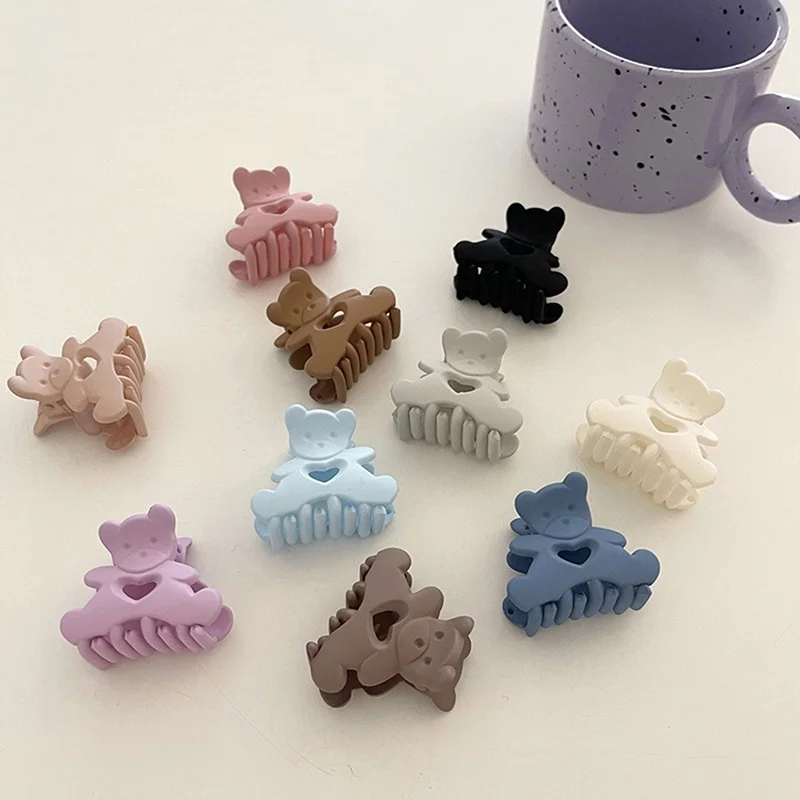 

1 Pc HOT Korean Kawaii Bear Hair Clip Claw Clamp For Women Girls Kids Hairpin Little Bear Claw Clip For Women And Children