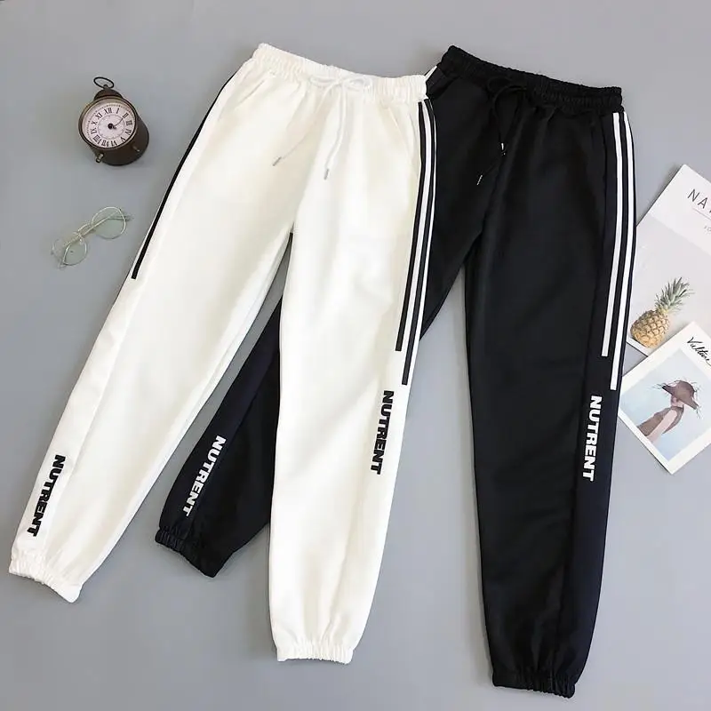 

Women pants White sports pants for female students joggers women drawstring sweatpants exercise pants for women harajuku pants