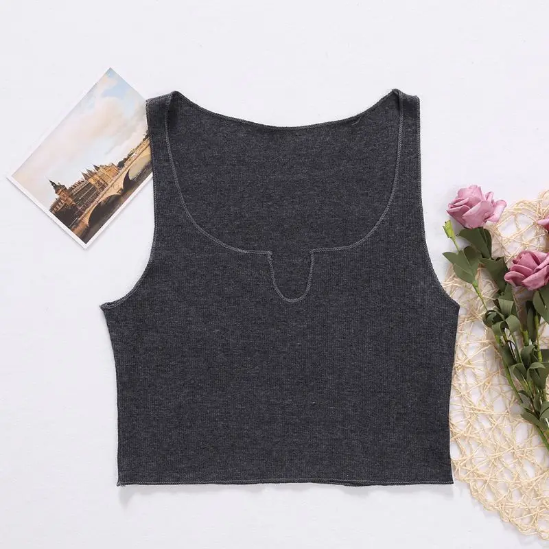 Женский укороченный топ с квадратным вырезом и спереди | Женская одежда