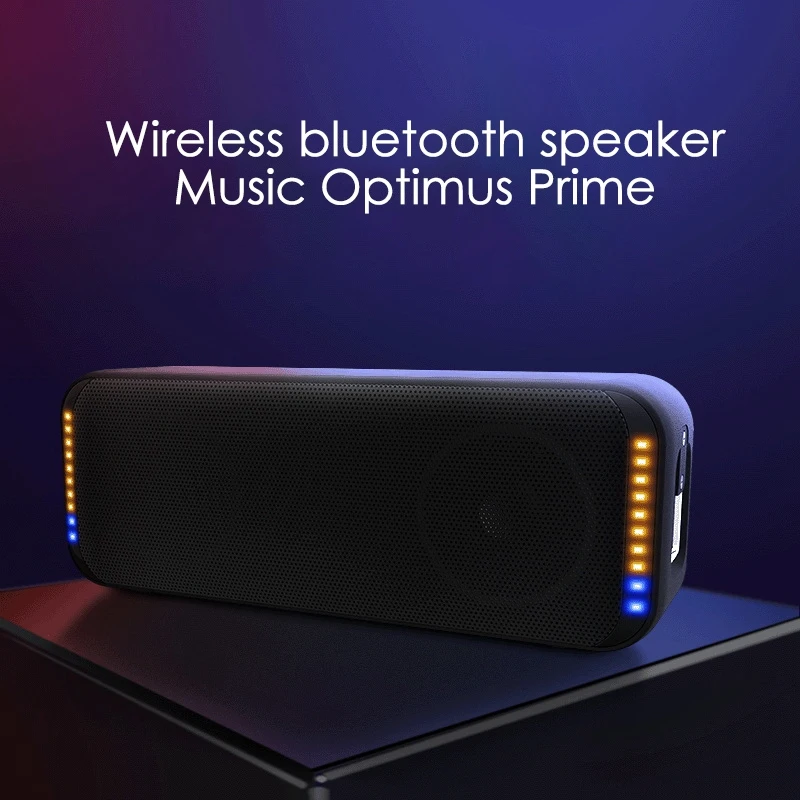 IPX7 Waterproof Bluetooth Speaker 10W HiFi Strong BassSound Musical Rhythm Lamp Portable Speakers |