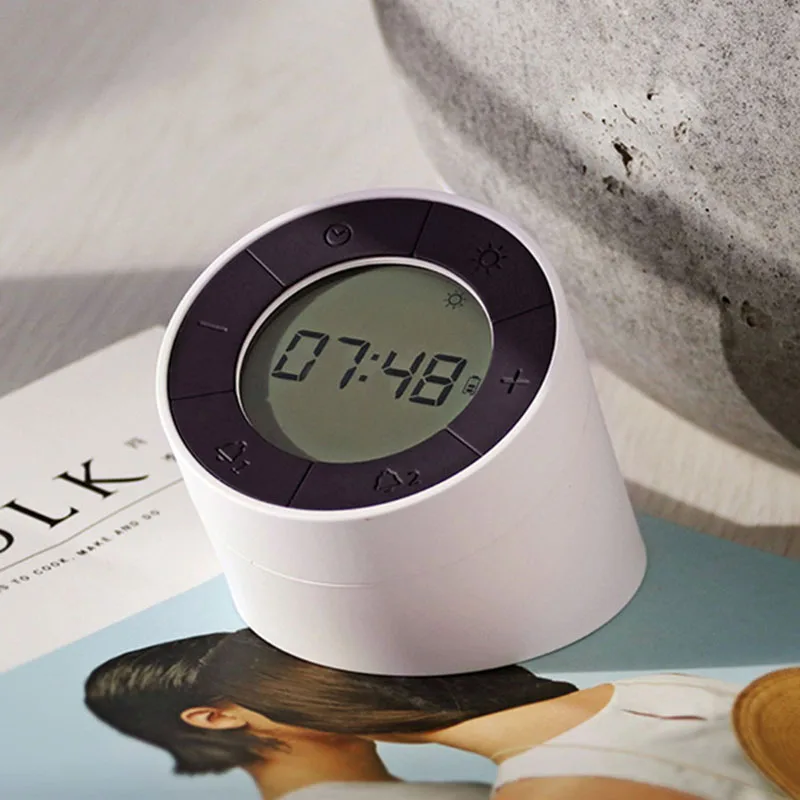 

Personality alarm clock flip night light creative led electronic alarm clock usb charging digital clock bed small alarm clock
