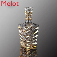high end luxury crystal glass wine tankard gold painting creative home with lid imported wine bottle white wine wine decanter