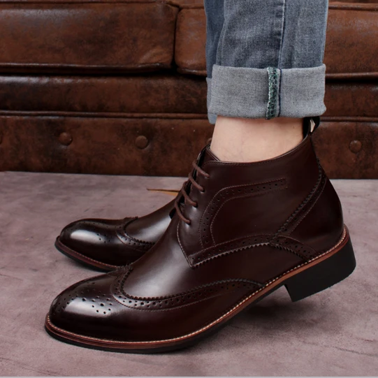Мужская обувь дышащие мужские туфли из супер-волокнистой кожи классические
