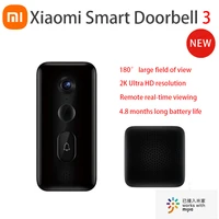 new xiaomi smart doorbell 3 camera video 180%c2%b0 field of view 2k hd resolution ai humanoid recognition remote real time view