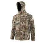 Куртка GHJQL в стиле милитари с мягкой ракушкой, Мужская водонепроницаемая армейская флисовая одежда, камуфляжная ветровка Мультикам 4XL