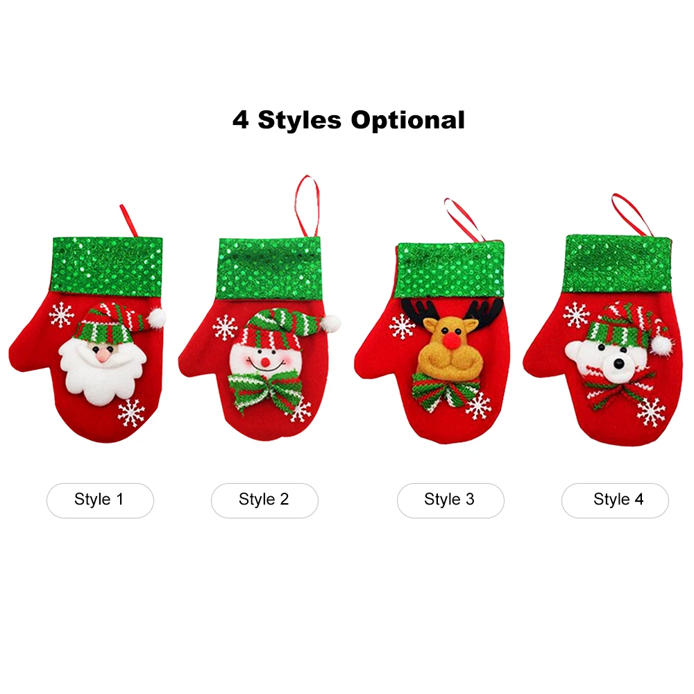 Рождественский Декор сумка для конфет тканевая кукла с блестками посуды форма