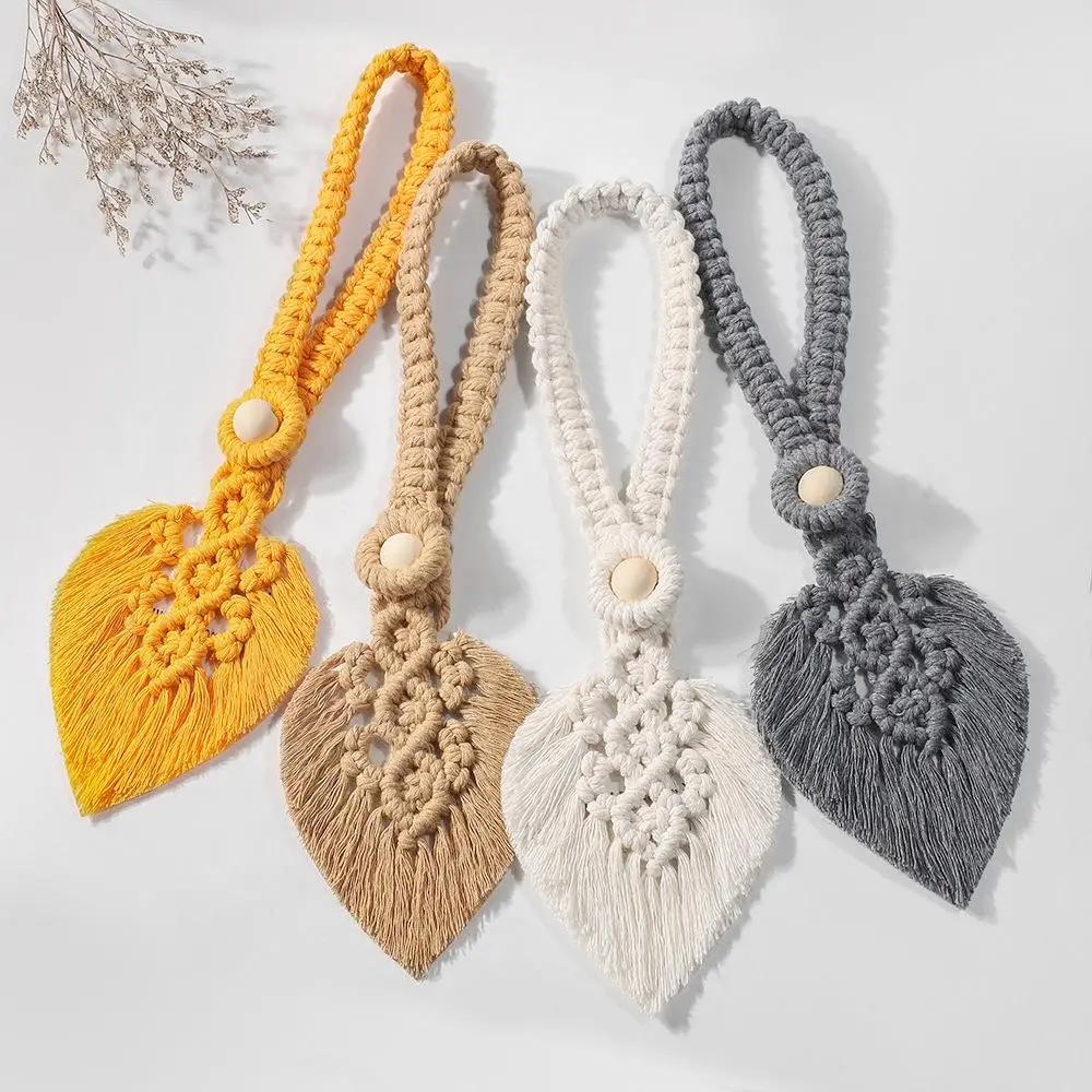 

Leaf Home Holdback Hook Holder Cotton Boho Curtain Tieback High Quality Handmade Macrame Decorative Window Decor For Living Room