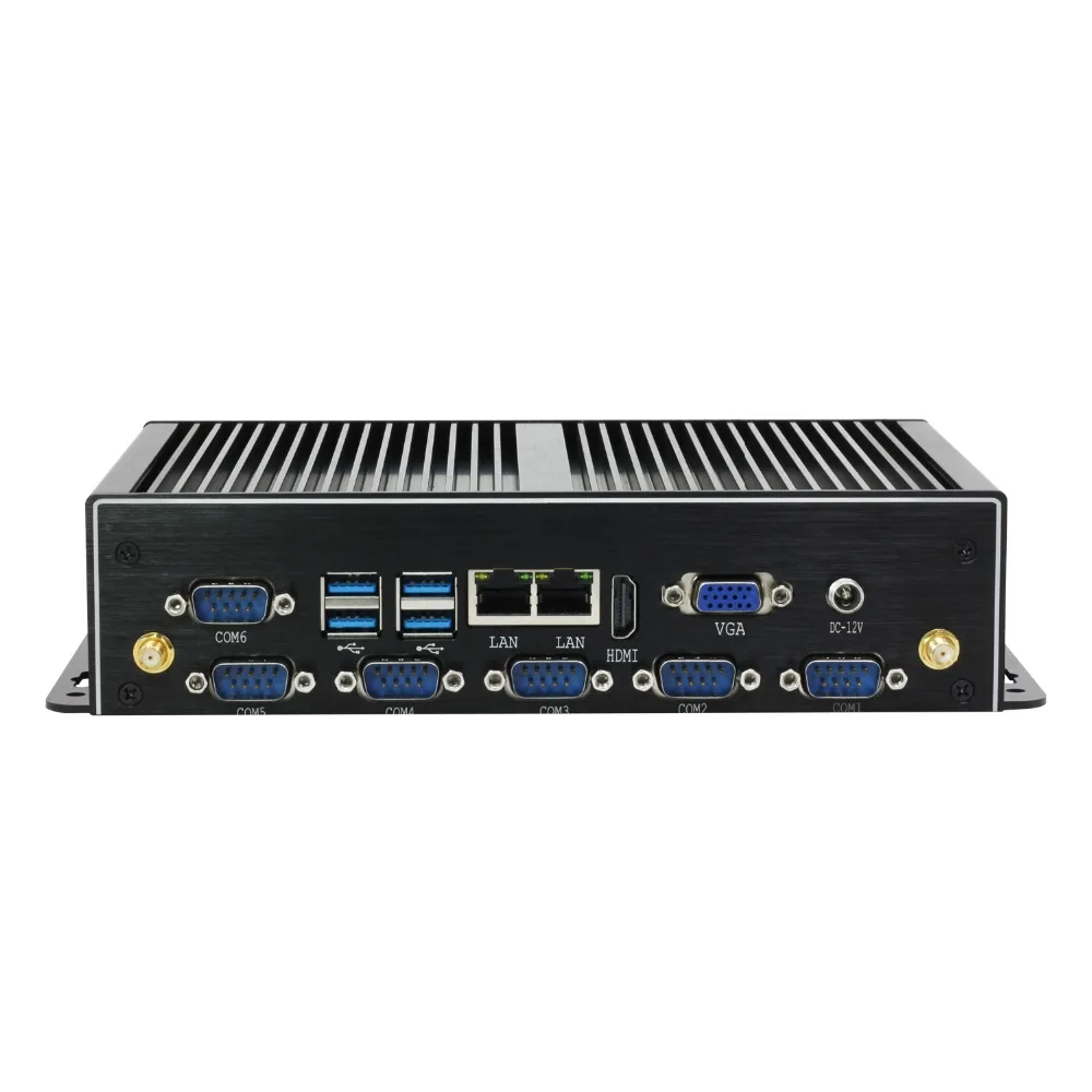 Безвентиляторный Intel Core i7-4500U Мини ПК Windows Dual Gigabit Ethernet WiFi 6* RS232/485 8* USB HDMI VGA 4G LTE промышленный микро ПК