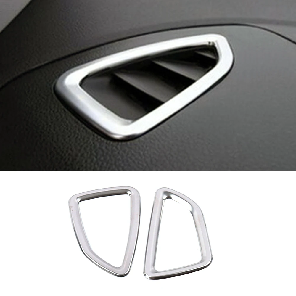 

For Hyundai Tucson 2015-2018 Dashboard Air Conditioner AC Outlet Vent Frame Cover Trim Stainless Steel Sticker