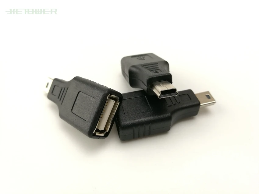 

Mini USB Male to USB Female Converter Connector Transfer data Sync OTG Adapter for Car AUX MP3 MP4 Tablets Phones U-Disk 300pcs
