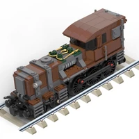 moc train car model great invention steampunked crocodile locomotive constructor educational toys building block brick kid gifts