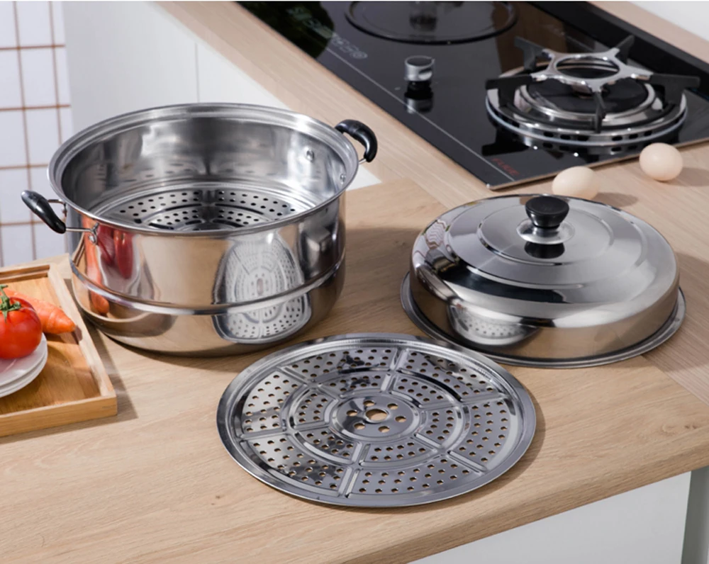 Двойные бойлеры из нержавеющей стали кастрюля для супа пароварка кухонная