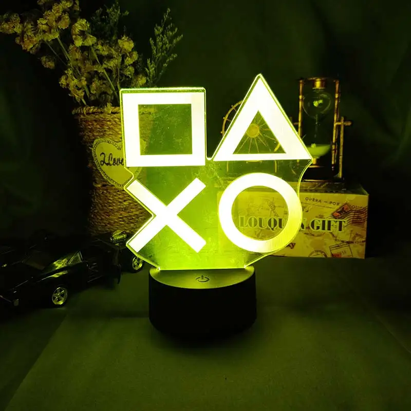 

Gamepad 3D small desk lamp mobile app control LED night light game console icon logo induction lamp children's gift bedside