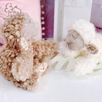 luxury curled sleep lamb plush doll great for nursey decro cute white fluffy sheep plush stuffed animal toys 30cm