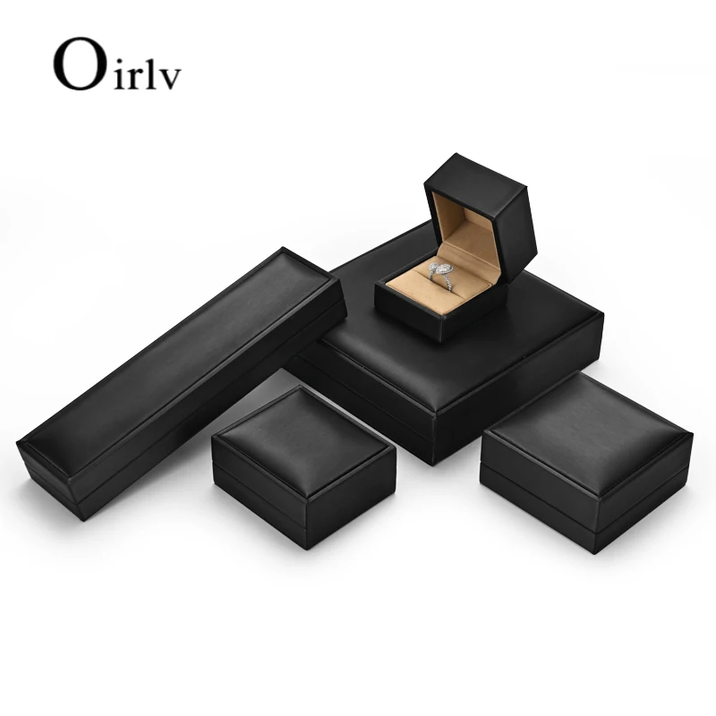 

Oirlv Black Jewelry Box Ring/Stud Earrings/Pendant/Bracelet/Necklace Box Jewelry Organizer Display Box Gift Case