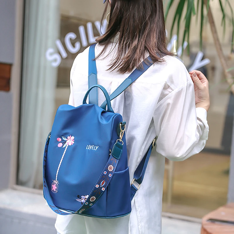 Рюкзак с защитой от кражи для женщин школьный ранец девушек водонепроницаемый