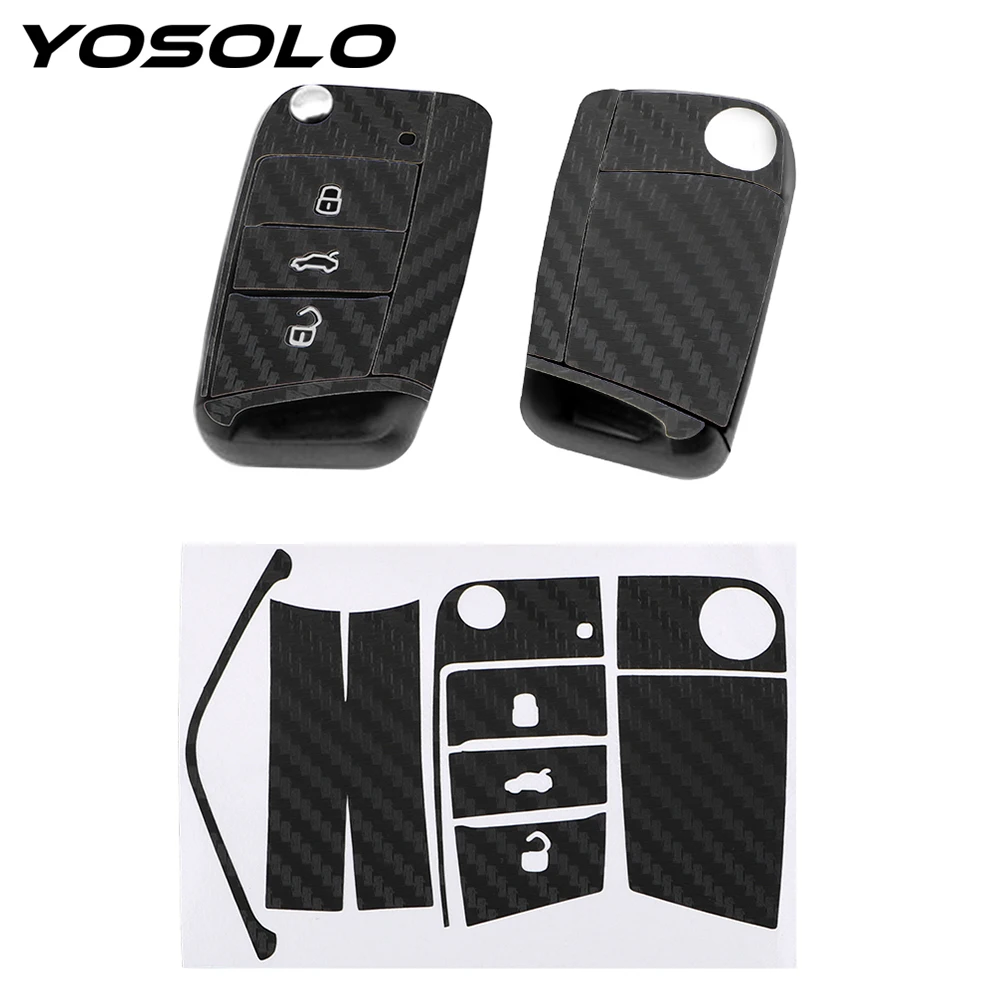 FORAUTO углеродного волокна для игры в гольф черный наклейка на ключ от автомобиля