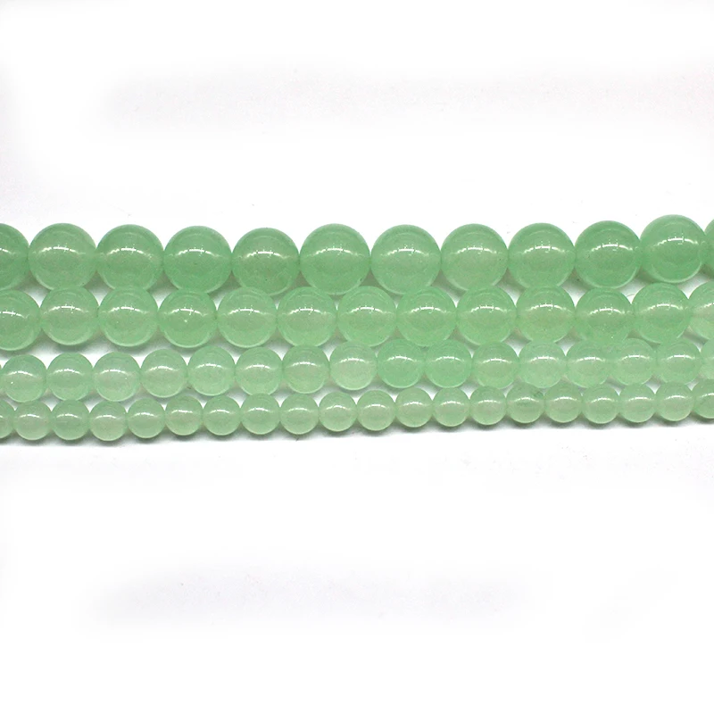 Оптовая продажа бусины из натурального камня зеленого авантюрина халцедона