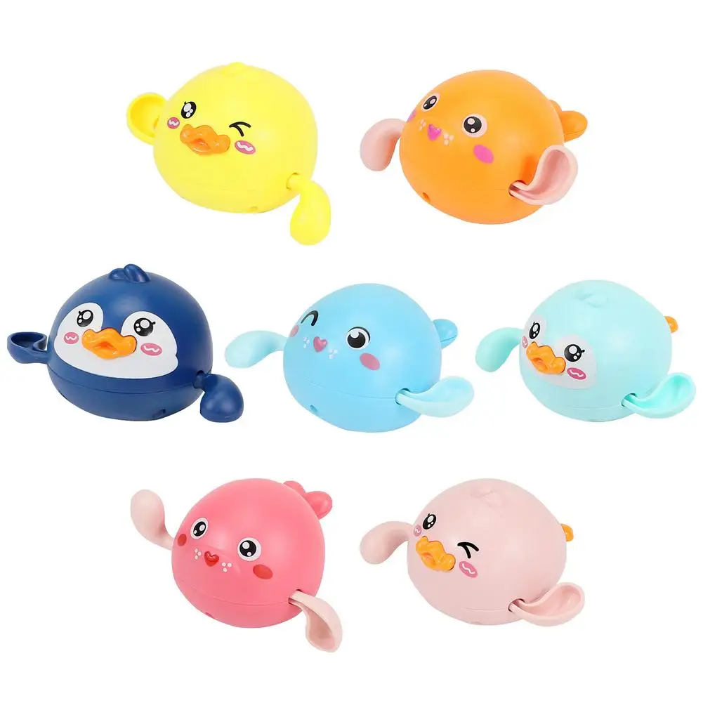 

Милые Мультяшные животные утка Классическая Детская водная игрушка детская плавающая утка заводные на цепочке детские пляжные игрушки для...