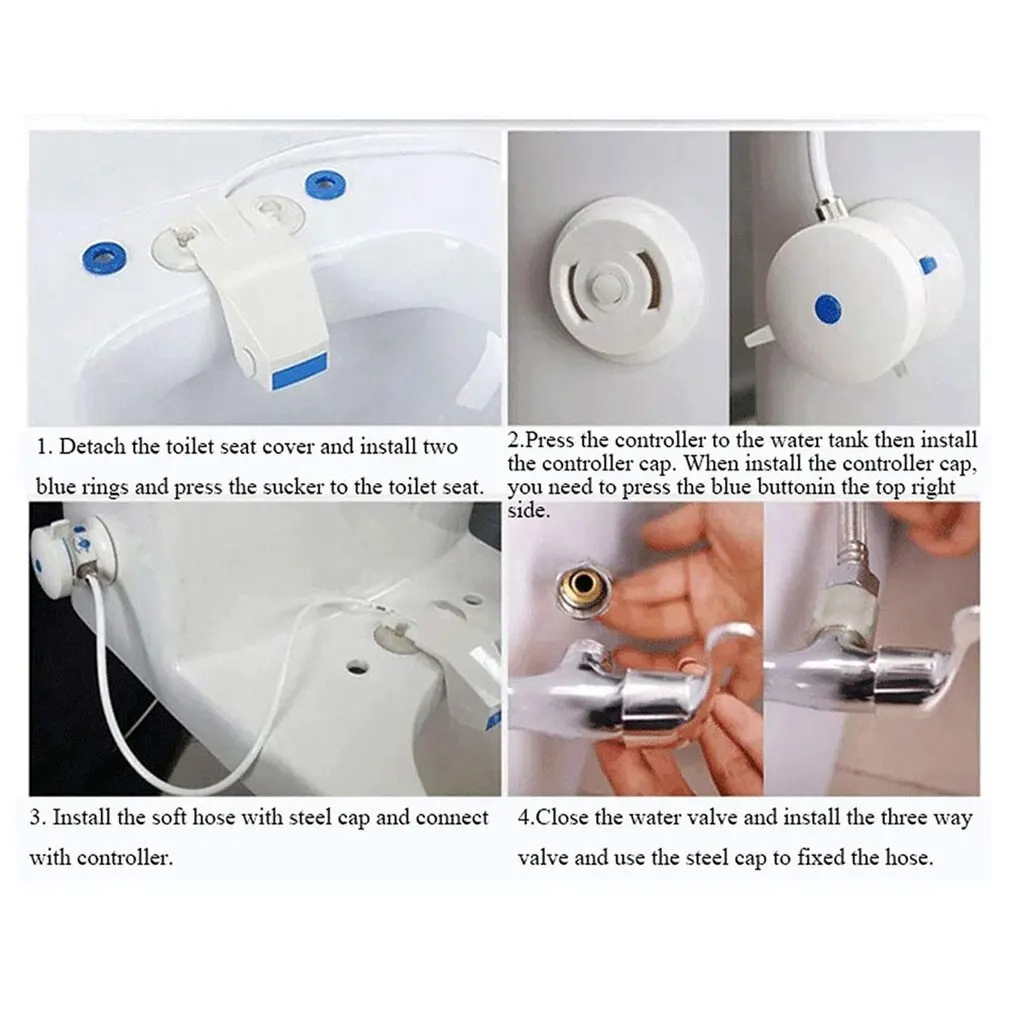 

Flushing Sanitary Device Bathroom Smart Toilet Seat Bidet Intelligent Toilet Flushing Sanitary Device Self Cleaning Sprayer Hot