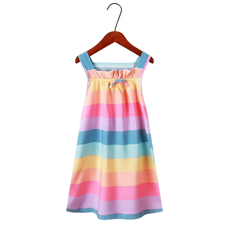 

Dress Girls Nightdress Kids Nightgowns Cartoon Children Teenagers Summer Sleeep Dresses Sleepwear Sling Pajamas Summer Clothing