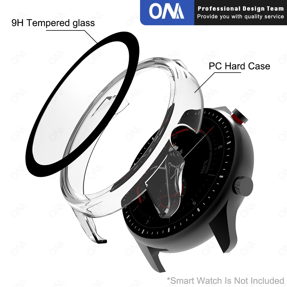 Чехол для защиты ПК и защитная пленка для экрана для Amazfit GTR3 GTR 3 Pro GTS3 GTS 2 Mini 2E с защитным стеклом на корпусе умных часов.