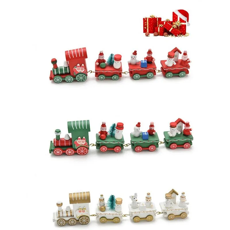 Рождественский поезд деревянные рождественские украшения для дома детские